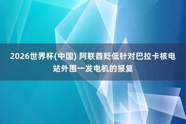 2026世界杯(中国) 阿联酋贬低针对巴拉卡核电站外围一发电机的报复