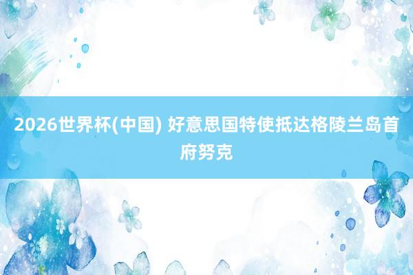 2026世界杯(中国) 好意思国特使抵达格陵兰岛首府努克