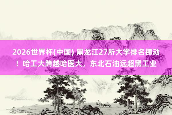 2026世界杯(中国) 黑龙江27所大学排名挪动！哈工大跨越哈医大，东北石油远超黑工业