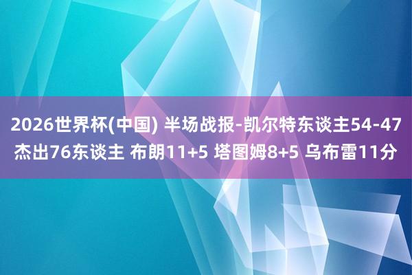 2026世界杯(中国) 半场战报-凯尔特东谈主54-47杰出76东谈主 布朗11+5 塔图姆8+5 乌布雷11分