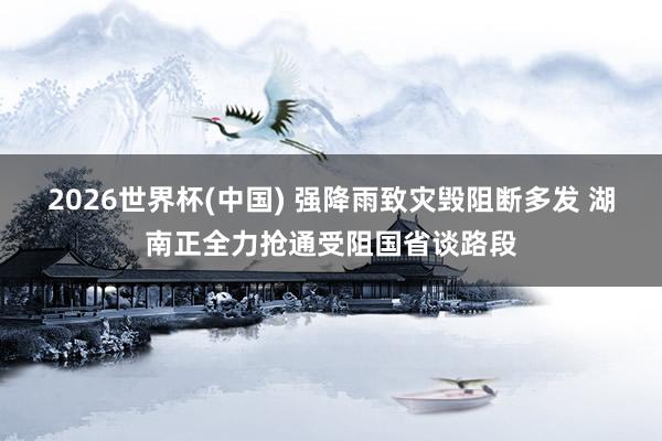 2026世界杯(中国) 强降雨致灾毁阻断多发 湖南正全力抢通受阻国省谈路段