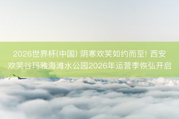 2026世界杯(中国) 阴寒欢笑如约而至! 西安欢笑谷玛雅海滩水公园2026年运营季恢弘开启