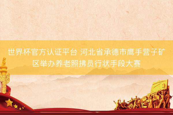 世界杯官方认证平台 河北省承德市鹰手营子矿区举办养老照拂员行状手段大赛